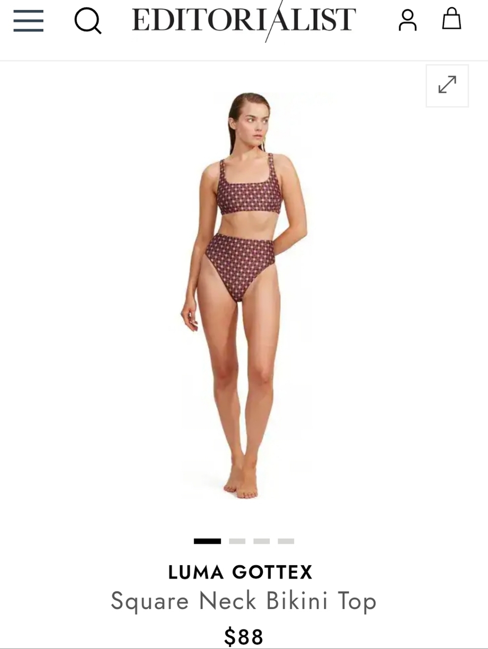 Luma Gottex Square Neck Bikini Top
